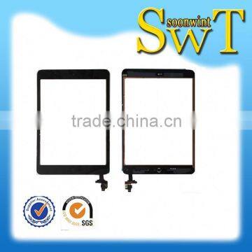 factory price for ipad mini touch glass digitizer screen + ic chip + control flex assembly with high quality