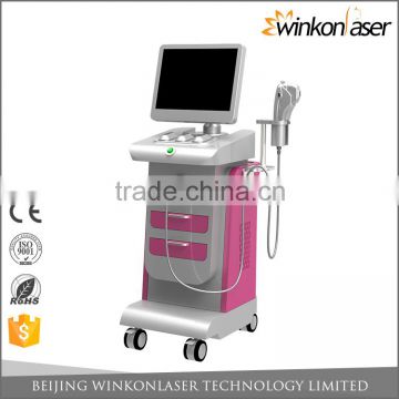 Winkon Newest Beauty & Personal Equipment Hifu 8MHz Ultrasound Machine & Wrinkle Removal Hifu Face Lift Eye Lines Removal