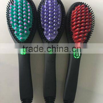 Purple Straight Comb Auto Electric Hair Straightener Brush photo-5