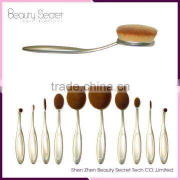 10pcs Soft Oval Toothbrush Makeup Brush Set,Make Up Cosmetics oval brushes