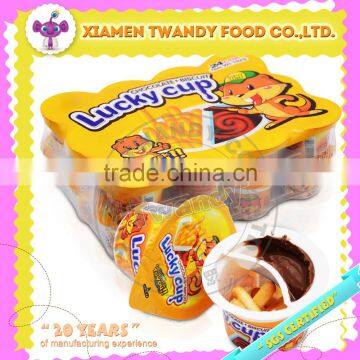 Yellow 24 packing lucky chocolate biscuit cup