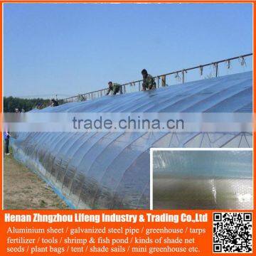 low cost 100 150 200 micron tunnel / multi-span / mini / mushroom / garden / agricultural greenhouse used plastic film for sale