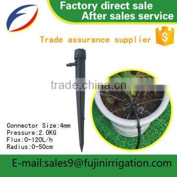 Adjustable Water Flow Irrigation Drippers on Stake Emitter Drip System pressure compensating dripper good quality