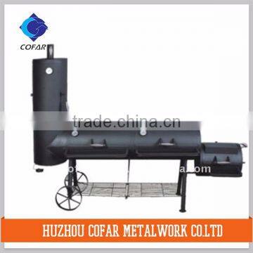 New arrival Charcoal bbq grill smoker,double barrel