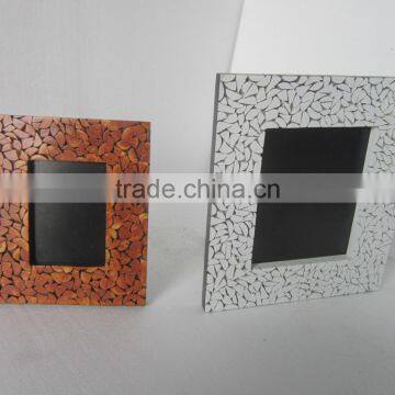 Traditional encrusted wood pieces photo frame