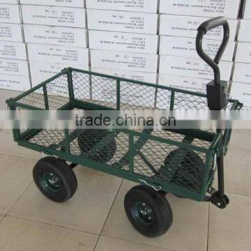 four wheel garden trolley cart