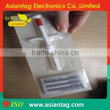 rfid injector/syringe with glass tag for animals