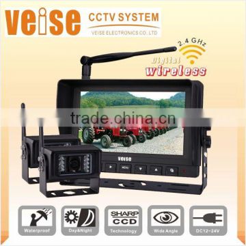 7 inch TFT Monitor Digital Reversing Camera System with 2.4GHz digital signal