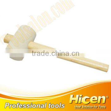 Round wooden handle rubber mallet hammer French Type