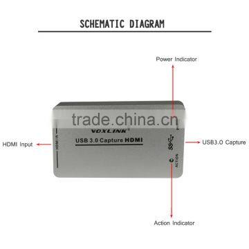 VOXLINK Metal Case 1080P HDMI to USB3.0 hd Video Capture Card Converter photo-5