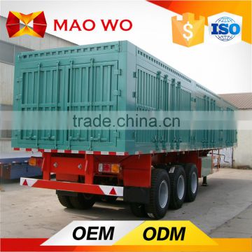 Tri-axle big capacity cargo truck van semi trailer