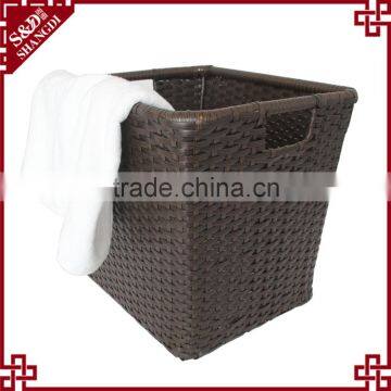 Durable Waterproof pe Rattan Handmade Woven Baskets for Laundry Storage photo-2