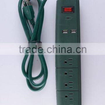 H30147 ETL/CETL Surge Protector 6 Outlet Power Strip With 2 USB Charging Ports Heavy Duty 15 AMP photo-5