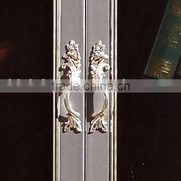 Luxury European Style Bookcase, New Classic Silver Hand Carved Bookshelf, Simple Design Wooden Book Cabinet (BF01-ML015) photo-4