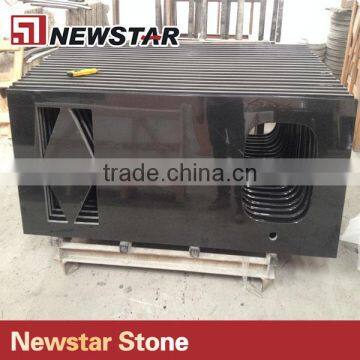 China Black Granite Countertop With Basin Black Granite Countertops photo-4