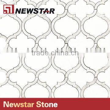 Grade First Quality Spanish Marble Crema Marfil Polished Lantern Shaped Mosaic Tiles photo-6