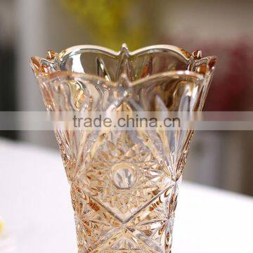 Attractive Indoor Flower Arrangement Container Clear Glass Vase for Wedding photo-3