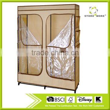 Store More Non Woven Beige PVC Window Bedroom Wall Wardrobe