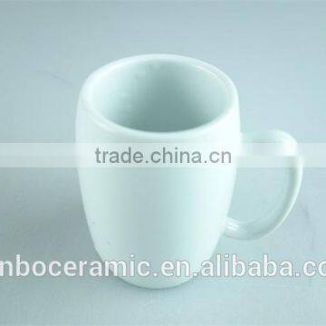 White and Black Colored Glazed Ceramic Beer Mug 7 oz Cheap Price Wholesale photo-4