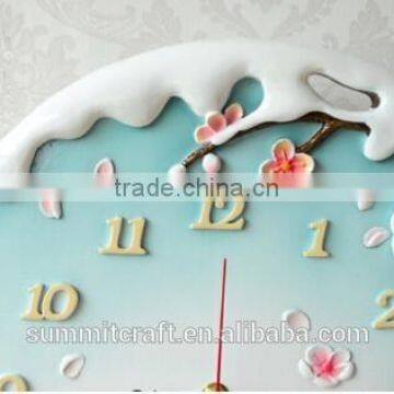 European Creative 3d Plum Cartoon Picture Wall Clock
