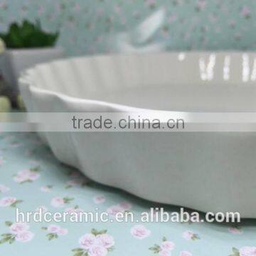 Stocked High Quality Round Beautiful Porcelain Plate Ceramic Soup Dish photo-3