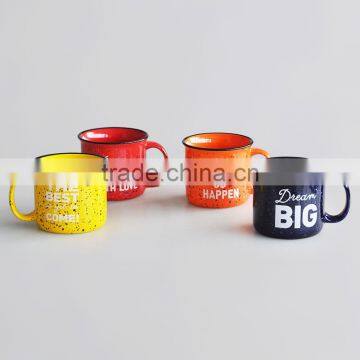 Speckled Solid Color Imitation Enamel Mug for Promotional photo-2