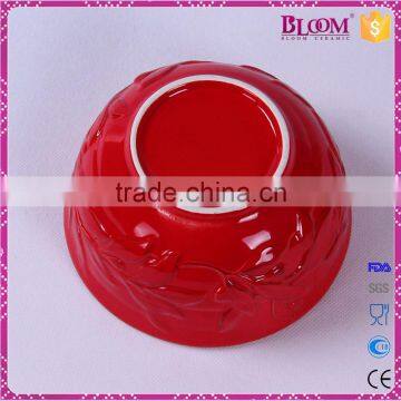 Ceramic Red Glazed Wedding Gift Decorative Bowls photo-5