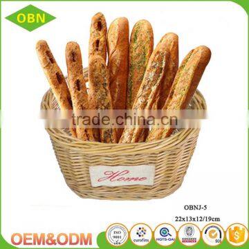 Manufacture Pure Handmade Eco-friendly Custom Wicker Rattan Material Fresh Rising Bread Basket