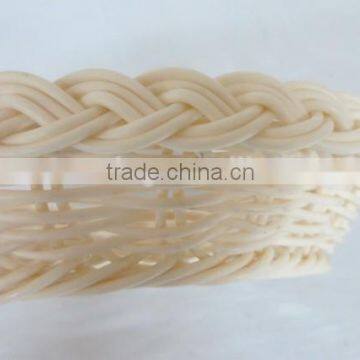 Food Grade Colored Plastic Rattan Round Handmade Baskets photo-5