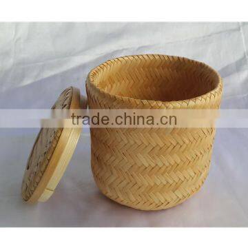 Bamboo weave casket funeral rattan basket design on sale