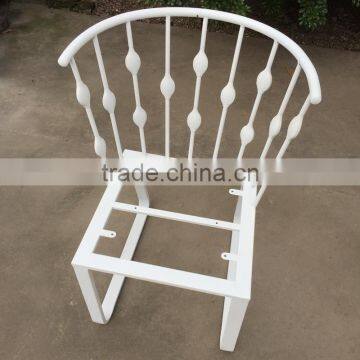 White Metal Patio Chair Frame, Patio Furniture photo-2
