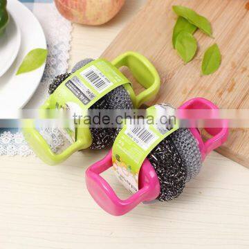 2 Pcs Kitchen Cleaning Brush Stainless Steel Wire Mesh Cleaning Brush photo-2