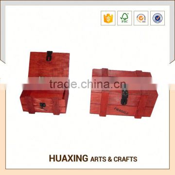 Handmade foldable wooden box for tie storage