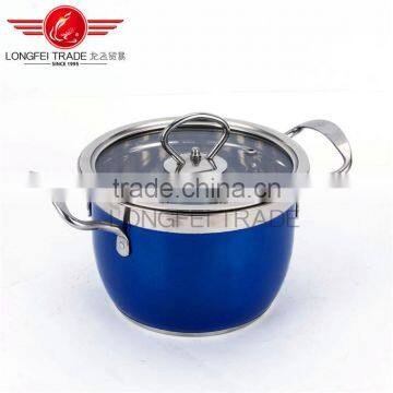 Hot Selling 5pcs Colorized Stainless Steel Soup Pot / High Pot Kitchen Cookware photo-3