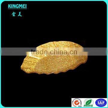 Luxury Round Acrylic Tray Sets Wholesale, Golden Fruit Trays For Wedding photo-2