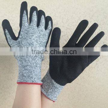 NMSAFETY nitrile coated personalized work glove en388 4543 cut resistant