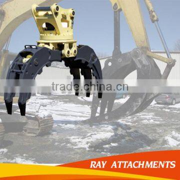 excavator hydraulic scrap handling equipment grab