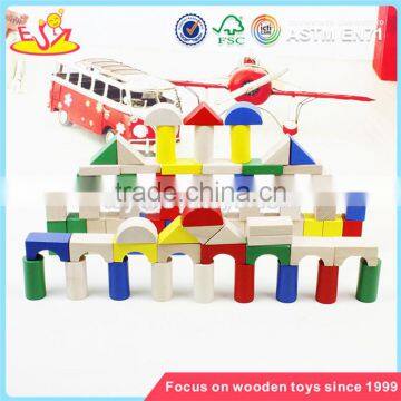wholesale colorful 80 pieces kids wooden toy building blocks best sale children wooden building blocks W13A137