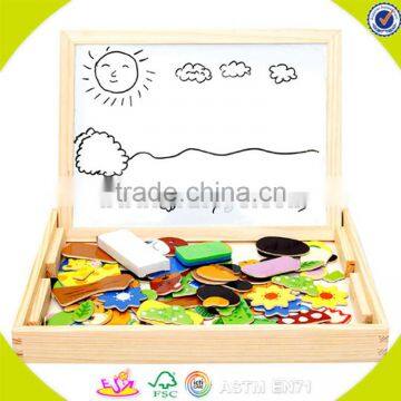 Wholesale Multifunction Magnetic Wooden Easel Blackboard Top Quality Wooden Blackboard Wooden Double Sides Blackboard W12B060 photo-5