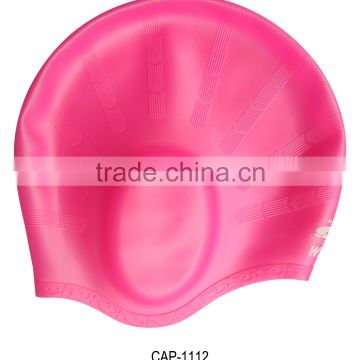 Custom silicone swim cap swim customized company logo for long hair swim cap