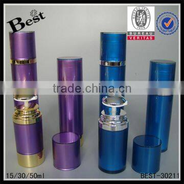 China Suppliers 15ml 30ml 50ml Blue Acrylic Bottle Silver UV Special Pump Plastic Bottle Acrylic Colour Paint Cosmetic Packaging photo-6