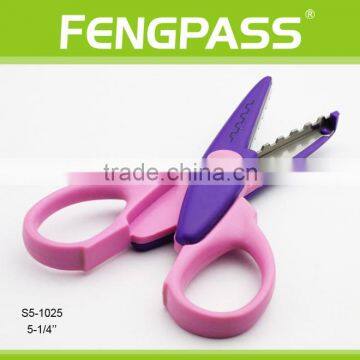 S5-1025 5.25 Inch 2Cr13 Stainless Steel Blade With Plastic Handle Zig Zag Shears photo-3