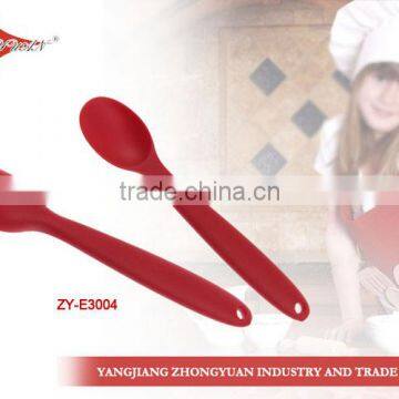 Exquisite silicone baby spoon with soft handle