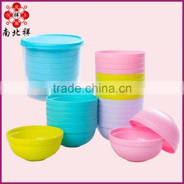 Round Shape Children Colorful PP Plastic Bowl