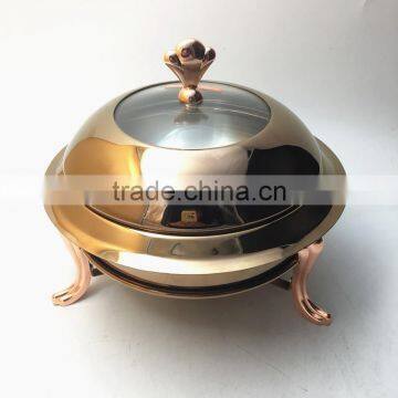 26cm Rose Gold Plated Stainless Steel Chafing Dish for Banquet Hot Sale Chafing Dish photo-2