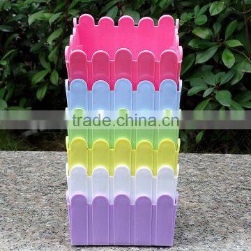 Fence Shaped Plastic Square Flower Pot photo-2