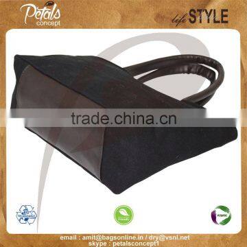 12 oz Canvas Tote Bag With Polyester Lining & With PU Padded Handle & Bottom photo-4