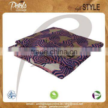 Jute/cotton Reversible Tote Bag Natural Color With Two Color Over All Print photo-5