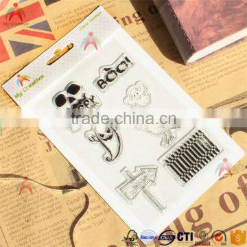 2017 hangzhou yiwu hot wholesale Halloween set clear stamp for scrapbooking