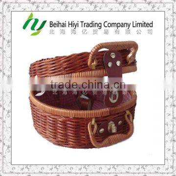 Woven Rattan Picnic Basket